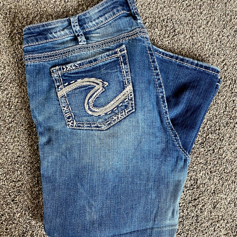 Silver Jeans Capri Plus Size 18